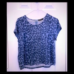 Cotton On Blue Animal Print Cropped Large